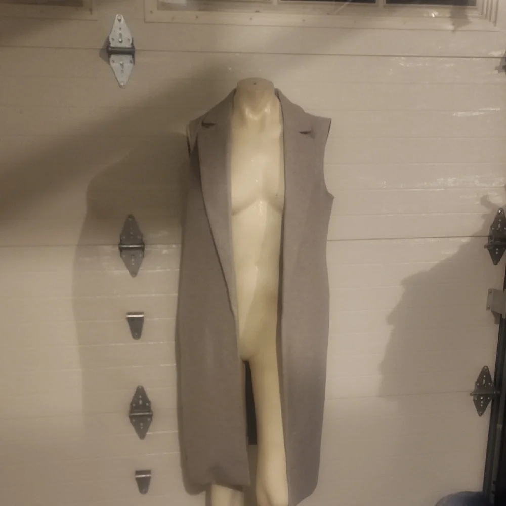 JOIE GRAY LONG OPEN FRONT DUSTER CARDIGAN VEST SLEEVELESS SIZE XS